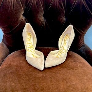 Sam Edelman suede cream women's pumps